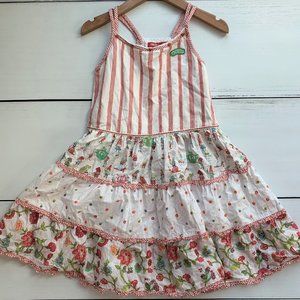 Gnomes & Flowers Dress - OILILY sz 122 / 7 VGUC